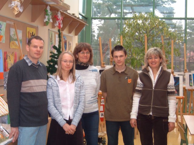 Frau Peschel, Frau Fink und Herr Lodel mit ihren polnischen Guides
